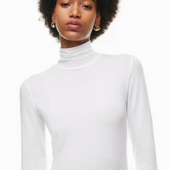 White Mock Neck Aritzia Body suit - Picture 4 of 4